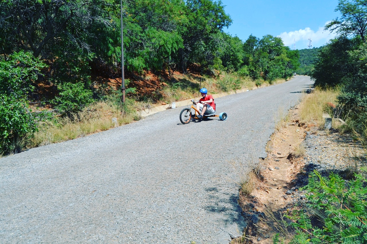 Down hill drift trike rides adventure teambuild activities teambuilding spanbou corporate teambuild south Africa